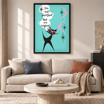 Not Purrfect Original Cat Wall Art 2