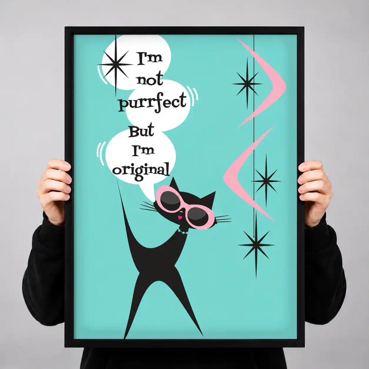 Not Purrfect Original Cat Wall Art 3