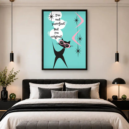 Not Purrfect Original Cat Wall Art 4