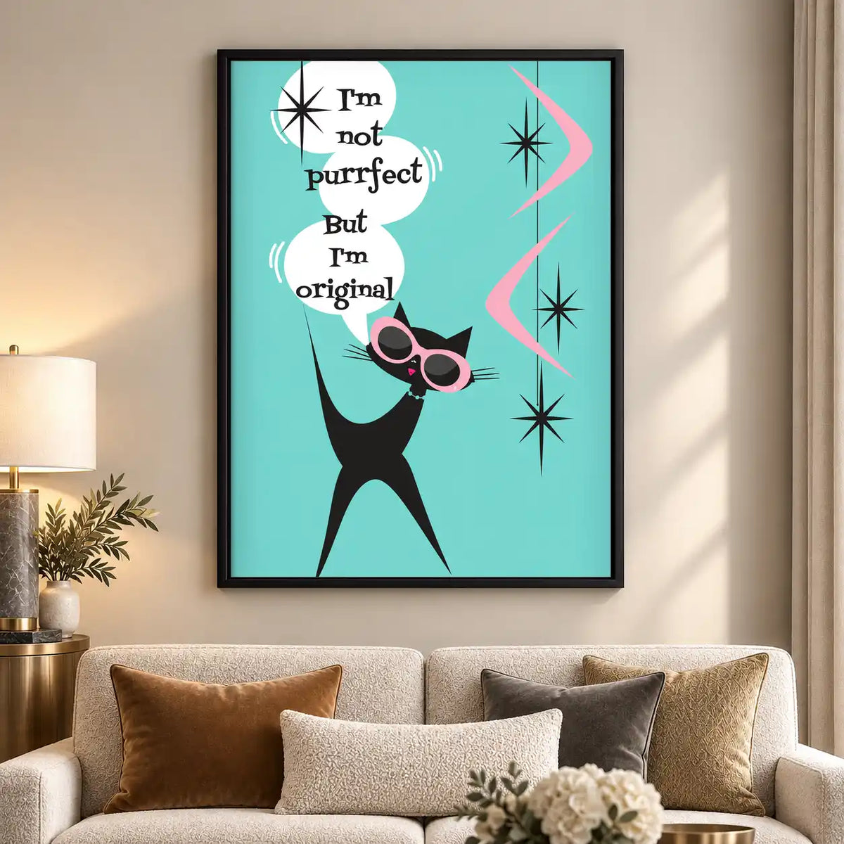 Not Purrfect Original Cat Wall Art 5