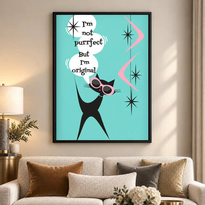 Not Purrfect Original Cat Wall Art 5