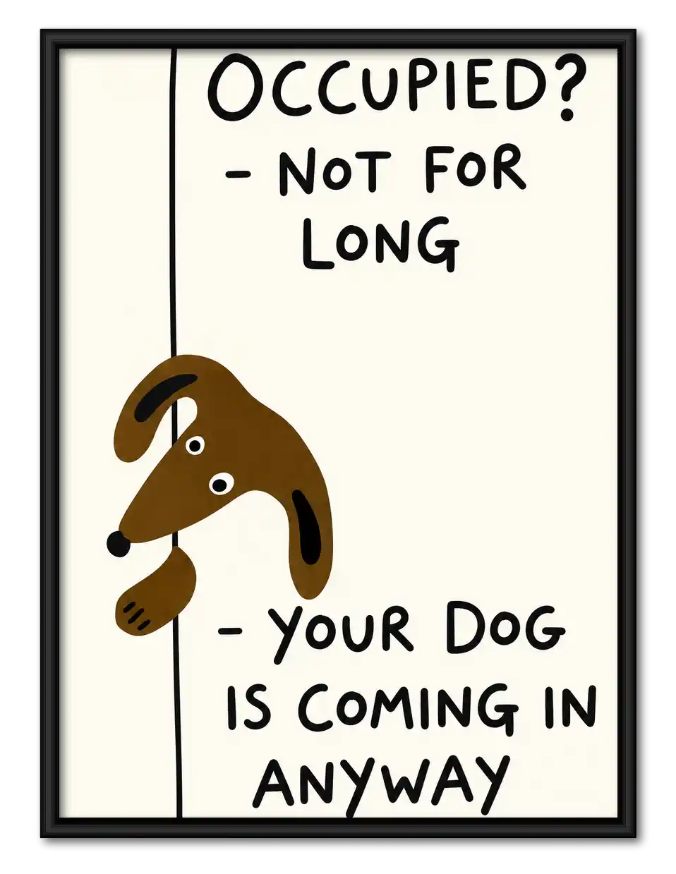Occupied Dachshund Bathroom Wall Art 1