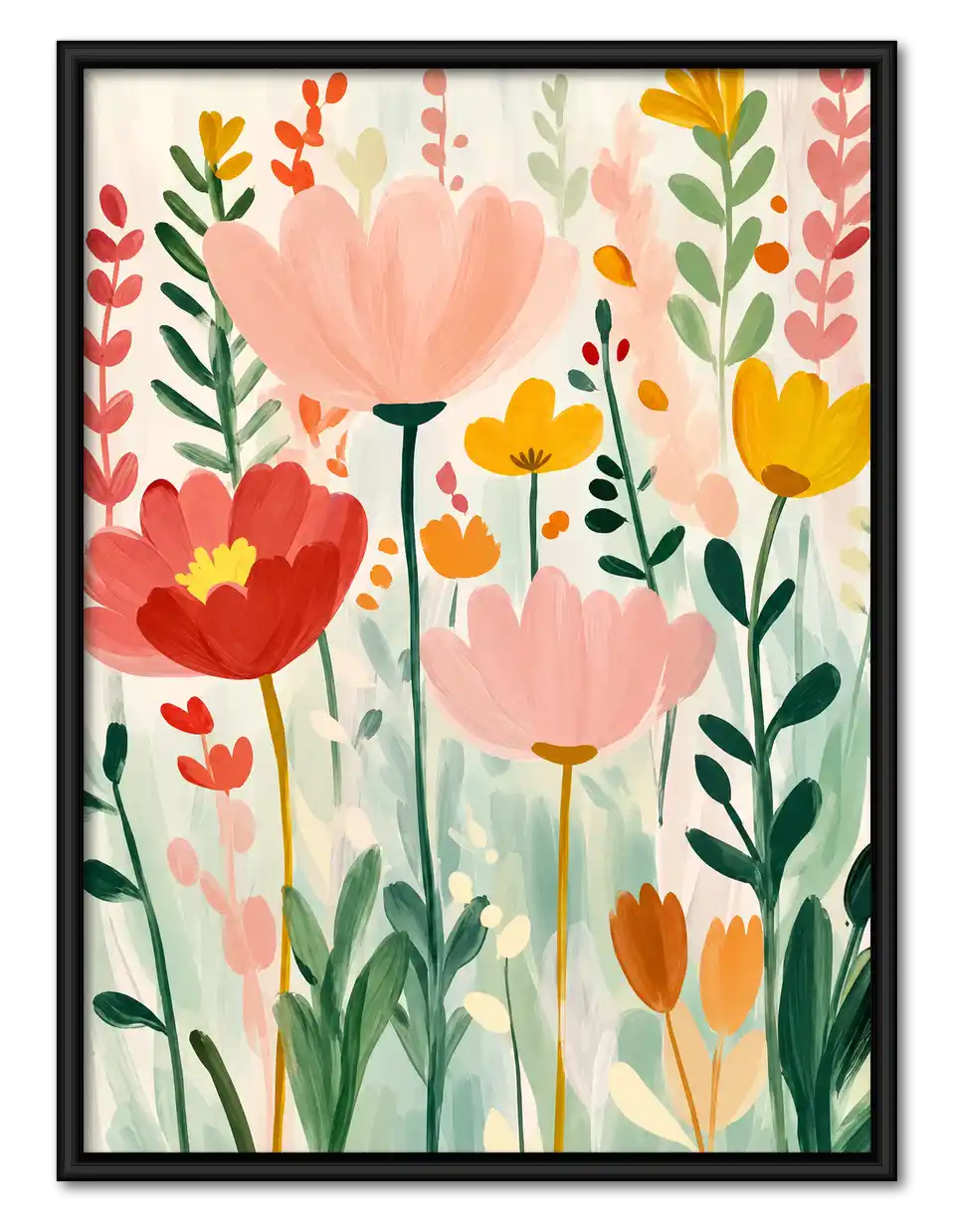 Pastel Wildflower Garden Wall Art 1