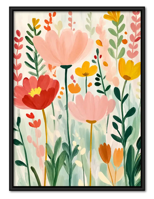 Pastel Wildflower Garden Wall Art