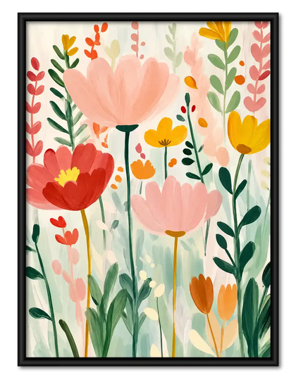 Pastel Wildflower Garden Wall Art