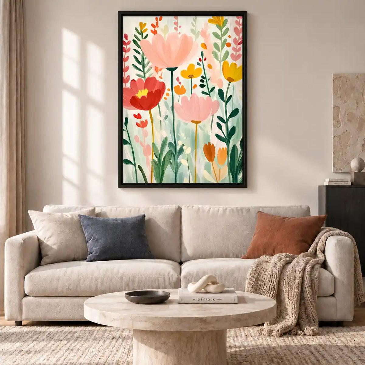 Pastel Wildflower Garden Wall Art 2