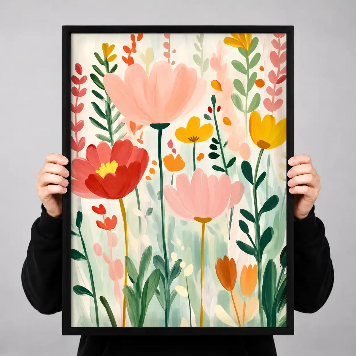 Pastel Wildflower Garden Wall Art 3