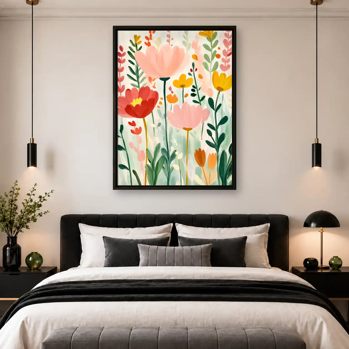 Pastel Wildflower Garden Wall Art 4