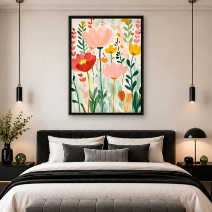 Pastel Wildflower Garden Wall Art 4