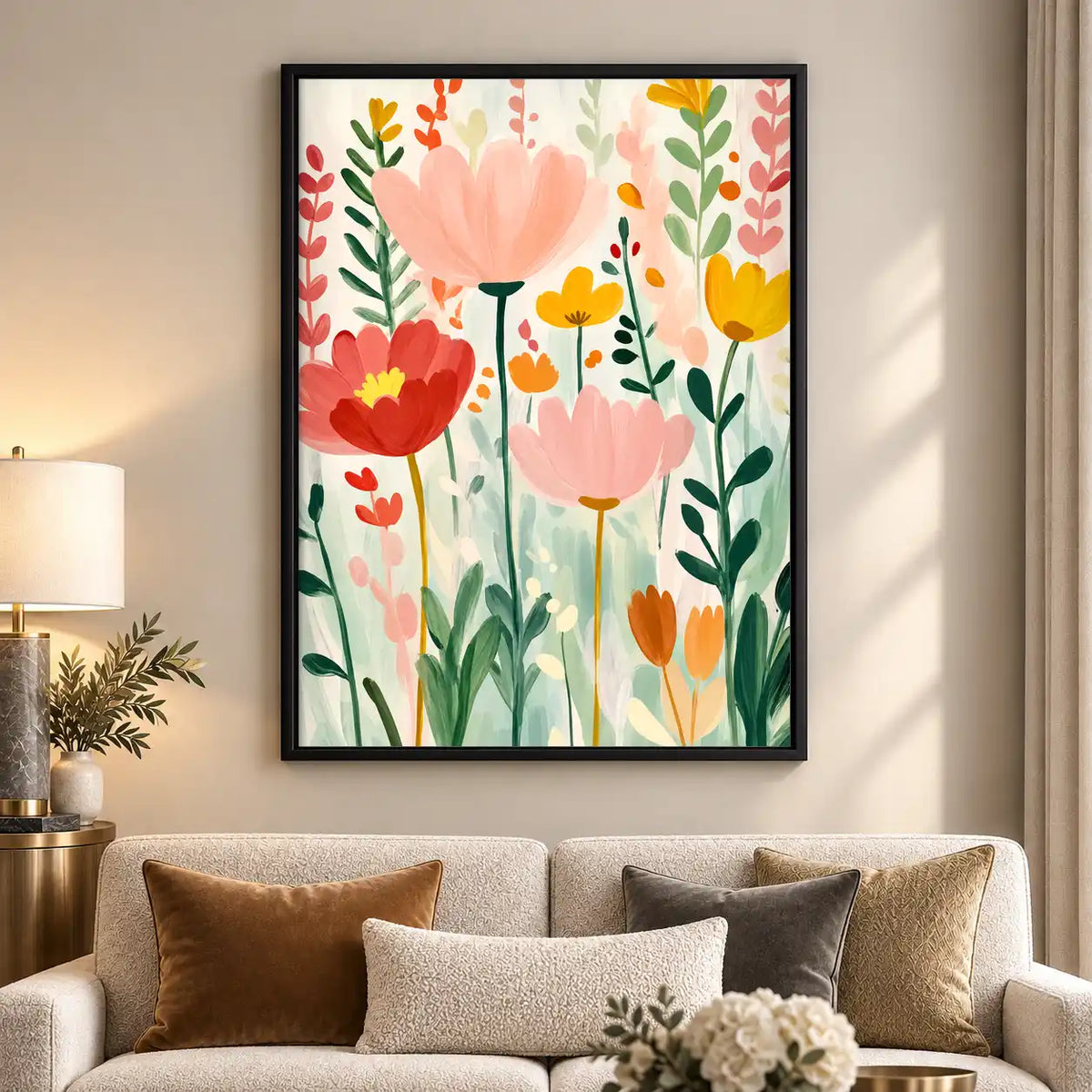 Pastel Wildflower Garden Wall Art 5