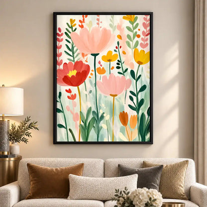 Pastel Wildflower Garden Wall Art 5