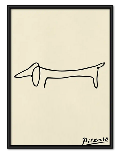 Picasso Style Dachshund Line Wall Art