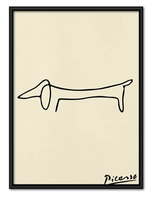 Picasso Style Dachshund Line Wall Art