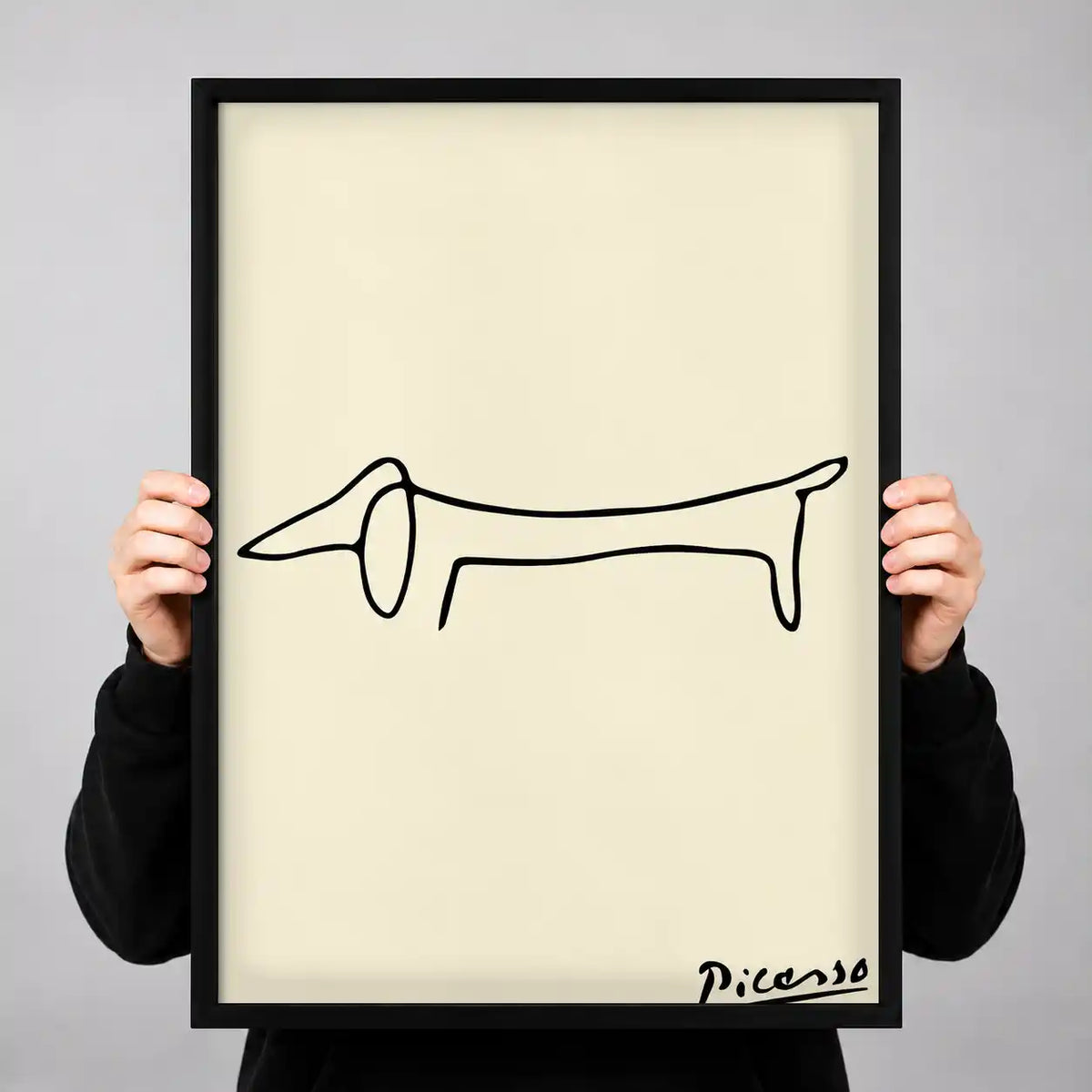Picasso Style Dachshund Line Wall Art 3