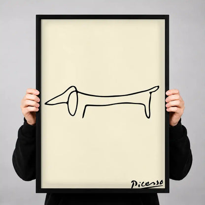 Picasso Style Dachshund Line Wall Art 3