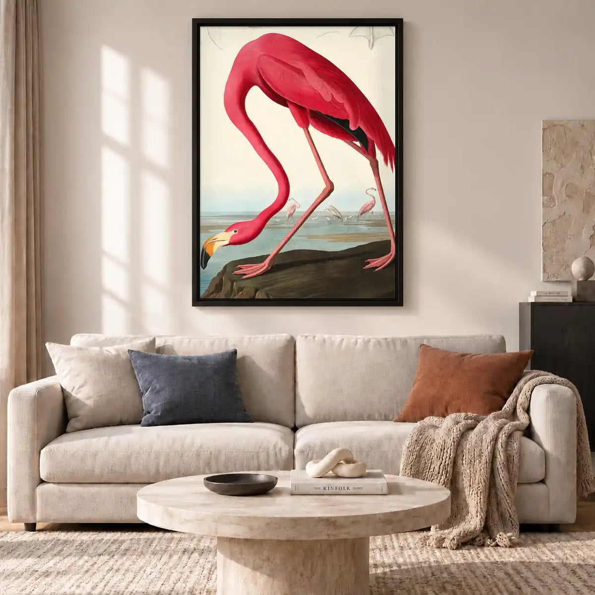 Pink Flamingo Coastal Study Wall Art 2