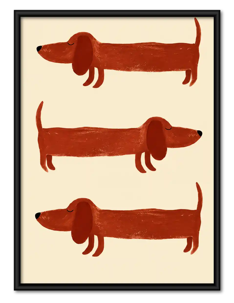Playful Dachshund Trio Wall Art 1