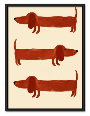 Playful Dachshund Trio Wall Art