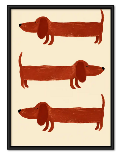 Playful Dachshund Trio Wall Art