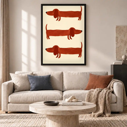 Playful Dachshund Trio Wall Art 2