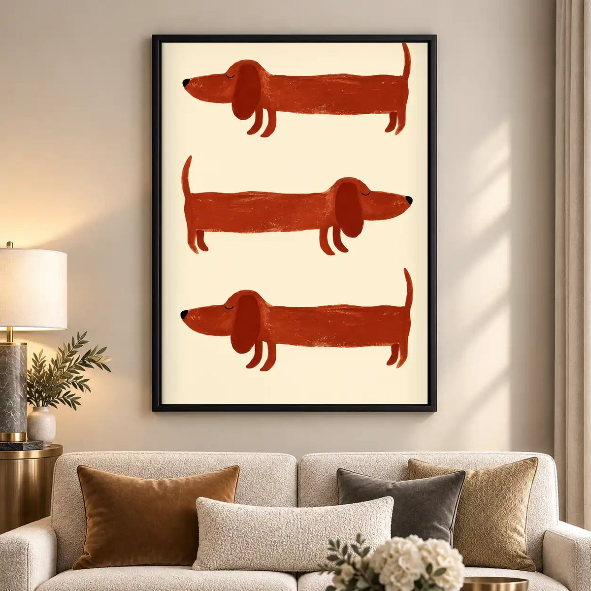 Playful Dachshund Trio Wall Art 5