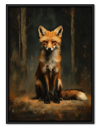Red Fox Classical Portrait Wall Art