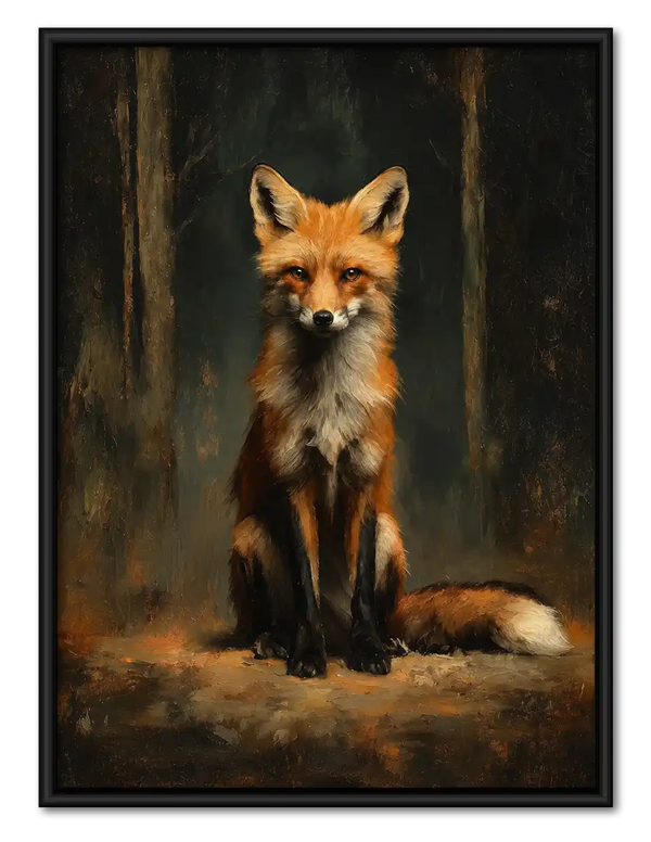 Red Fox Classical Portrait Wall Art