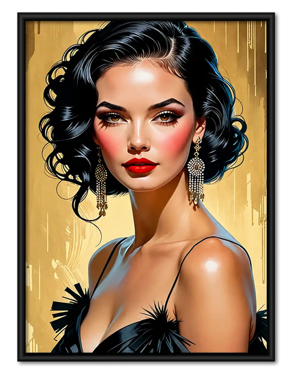 Retro Glamour Portrait Wall Art 1