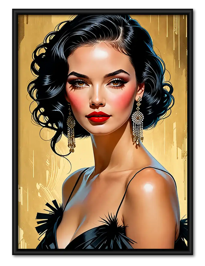 Retro Glamour Portrait Wall Art