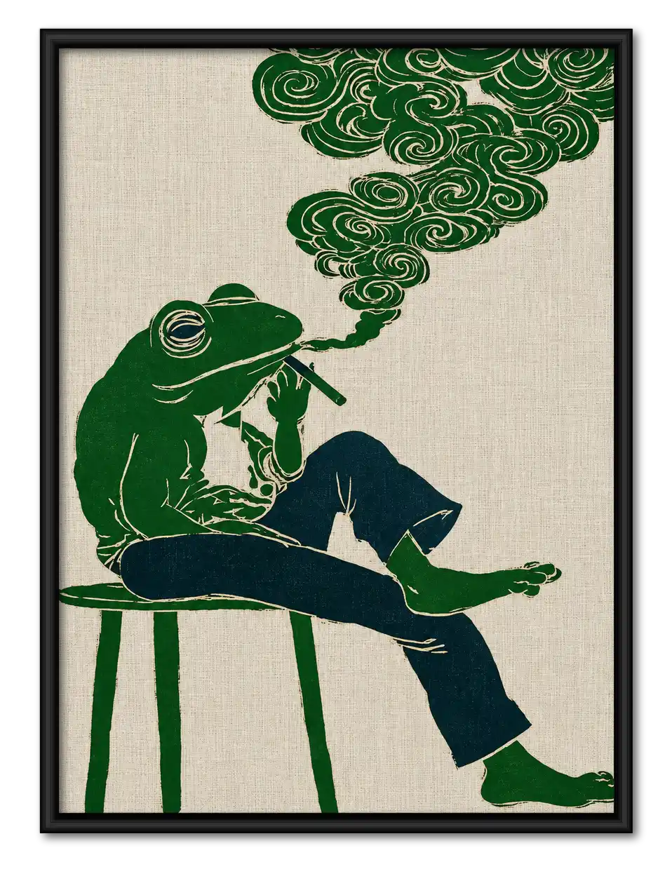 Smoking Frog Daydream Wall Art 1