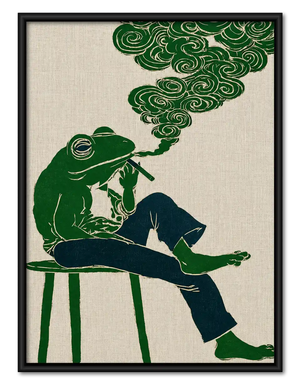 Smoking Frog Daydream Wall Art