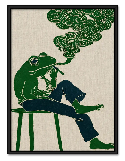 Smoking Frog Daydream Wall Art