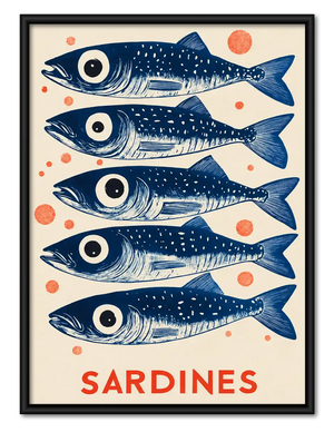 Stacked Sardines Poster Wall Art
