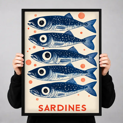 Stacked Sardines Poster Wall Art 3