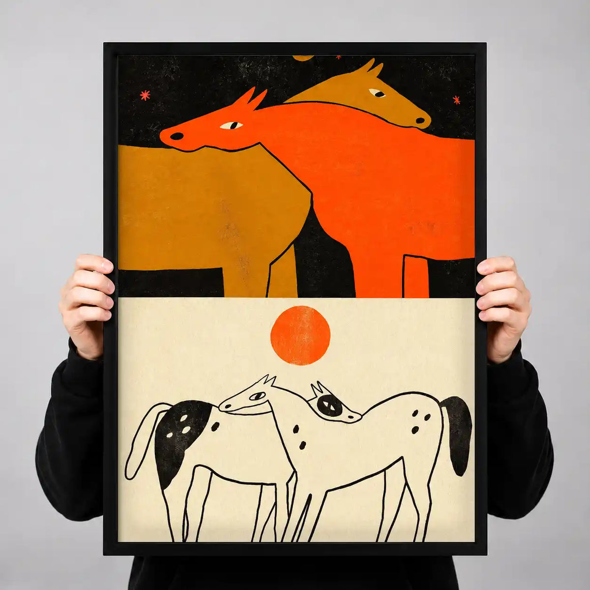 Sun And Moon Horse Duos Wall Art 3