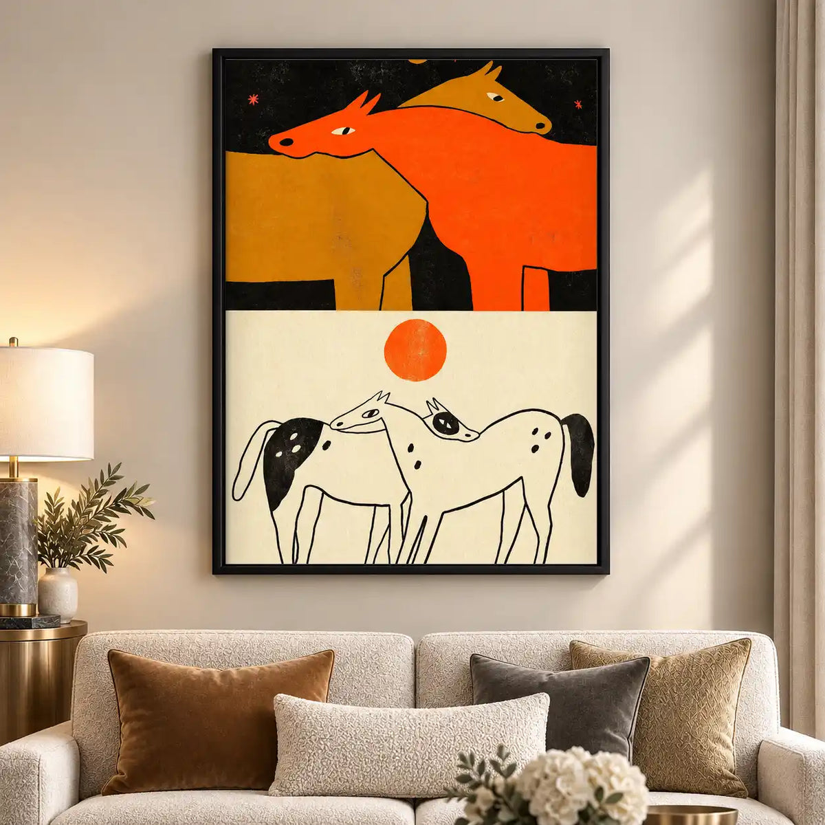 Sun And Moon Horse Duos Wall Art 5