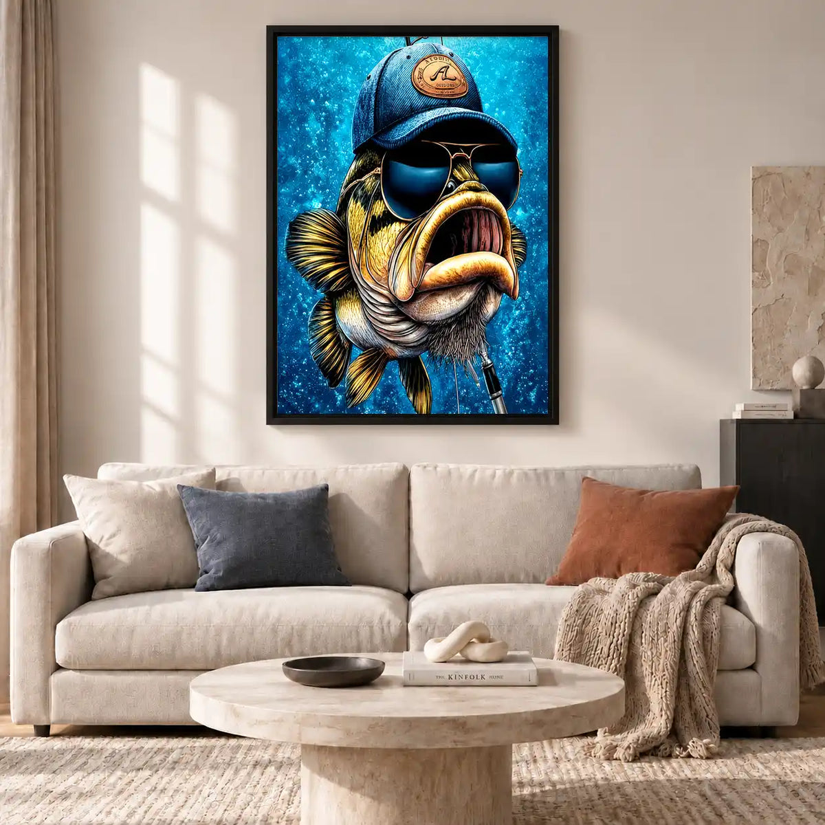 Sunglasses Fish Portrait Wall Art 2