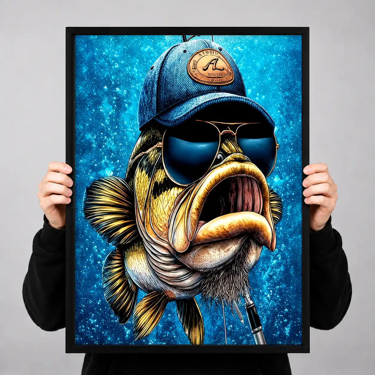 Sunglasses Fish Portrait Wall Art 3
