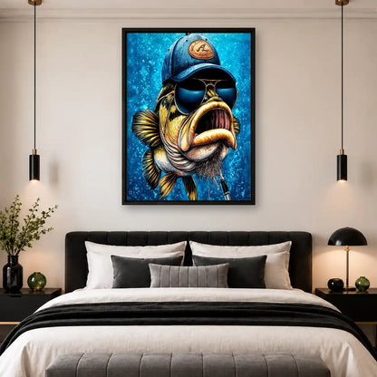 Sunglasses Fish Portrait Wall Art 4