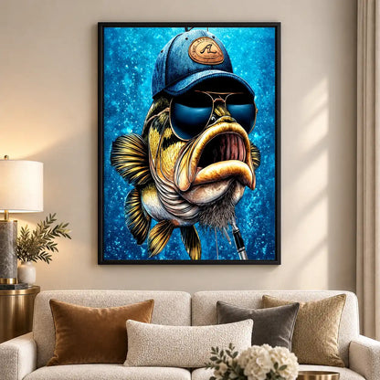Sunglasses Fish Portrait Wall Art 5