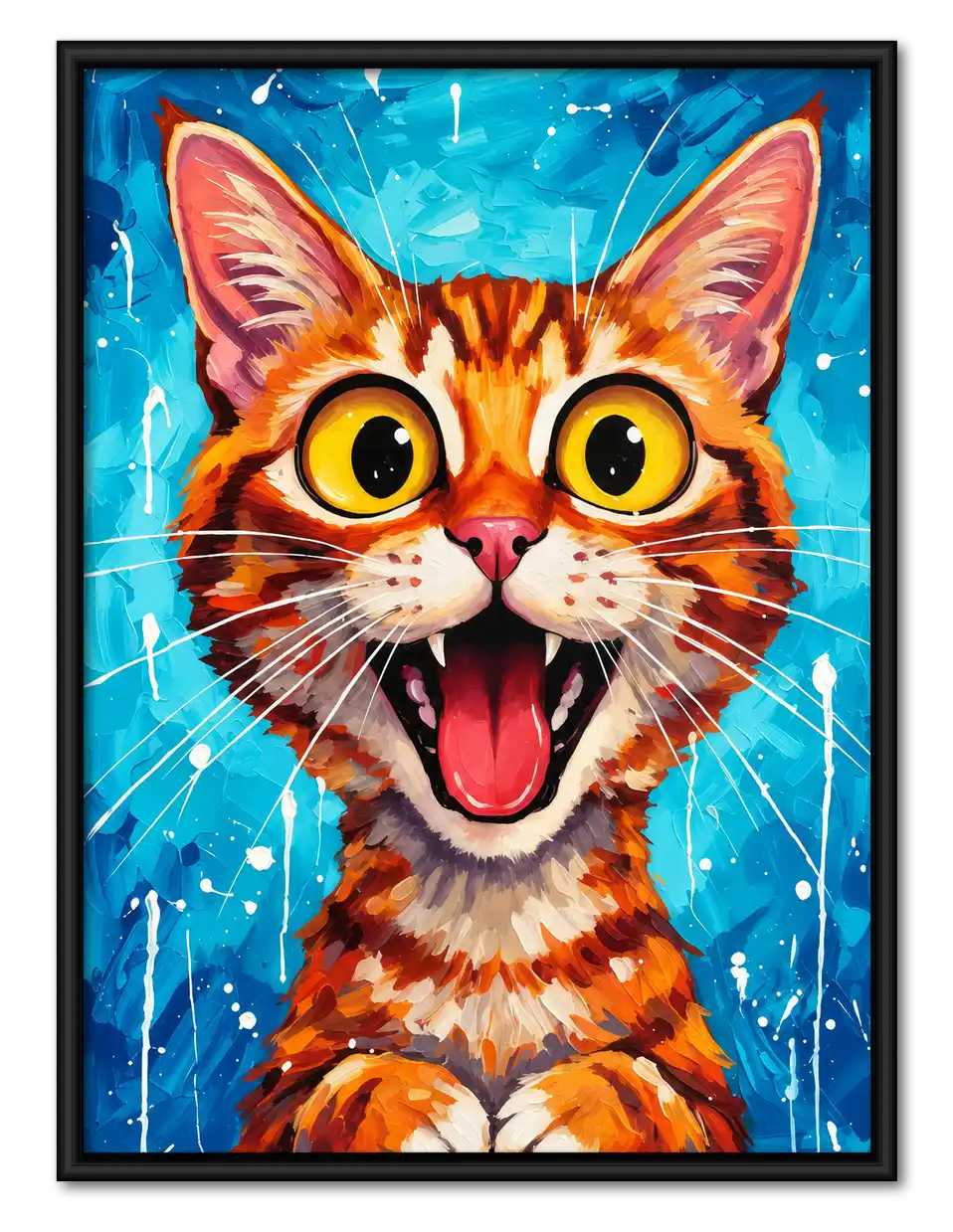 Surprised Orange Tabby Wall Art 1