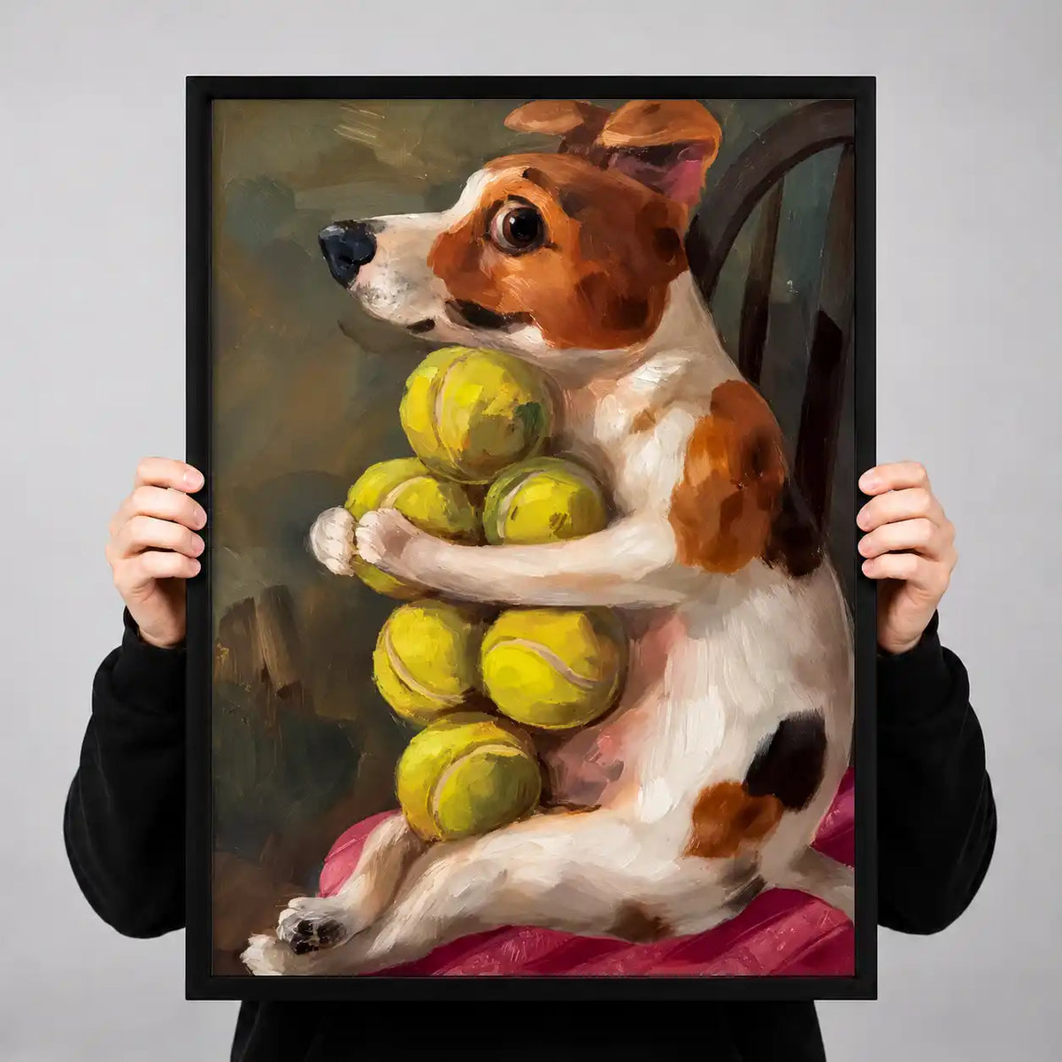 Terrier Holding Tennis Balls Wall Art 3