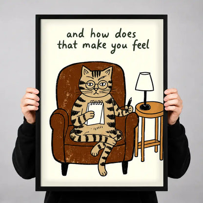 Therapist Cat Quote Wall Art 3