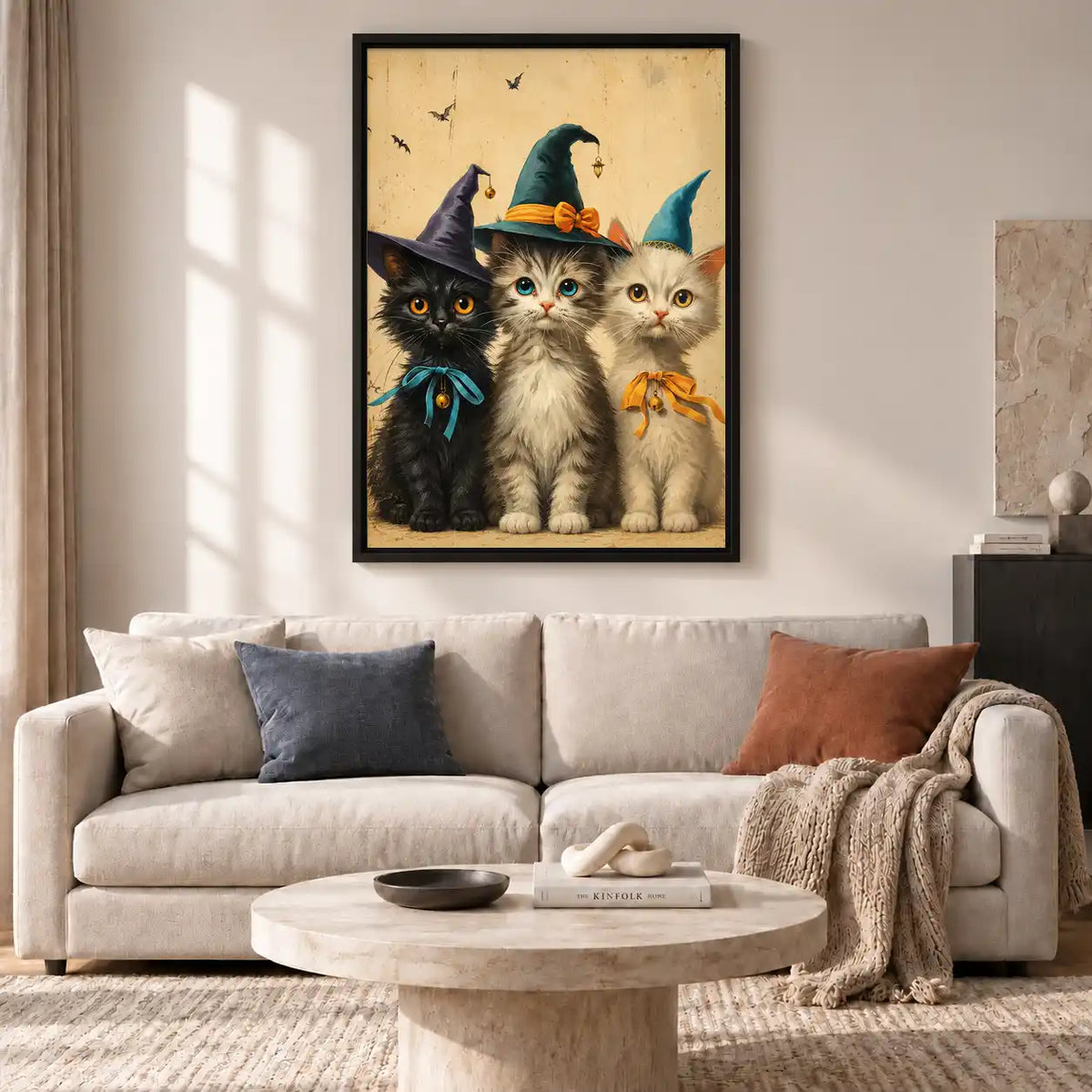 Three Witch Hat Kittens Wall Art 2