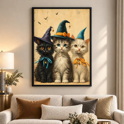 Three Witch Hat Kittens Wall Art 5