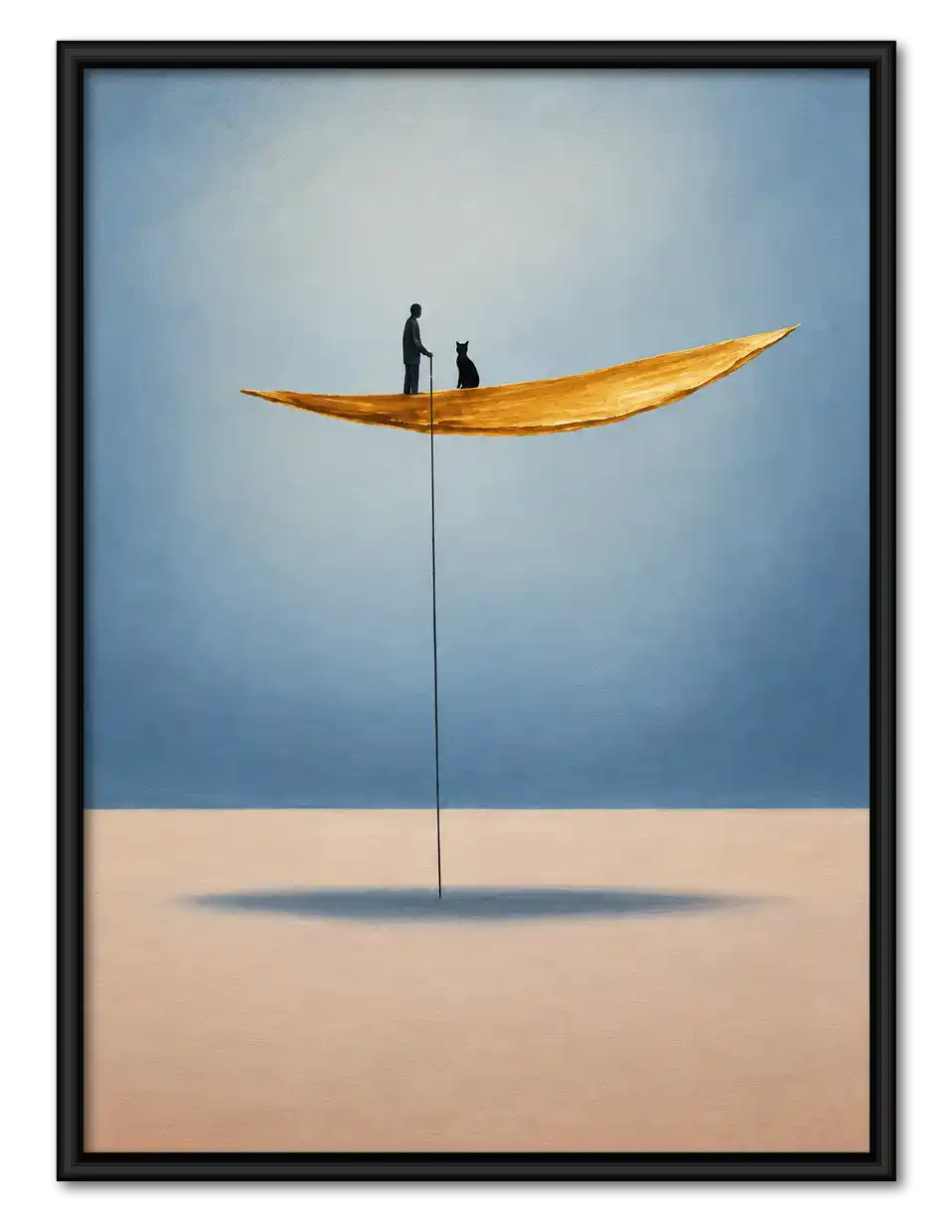 Tiny Couple On Floating Leaf Wall Art 1