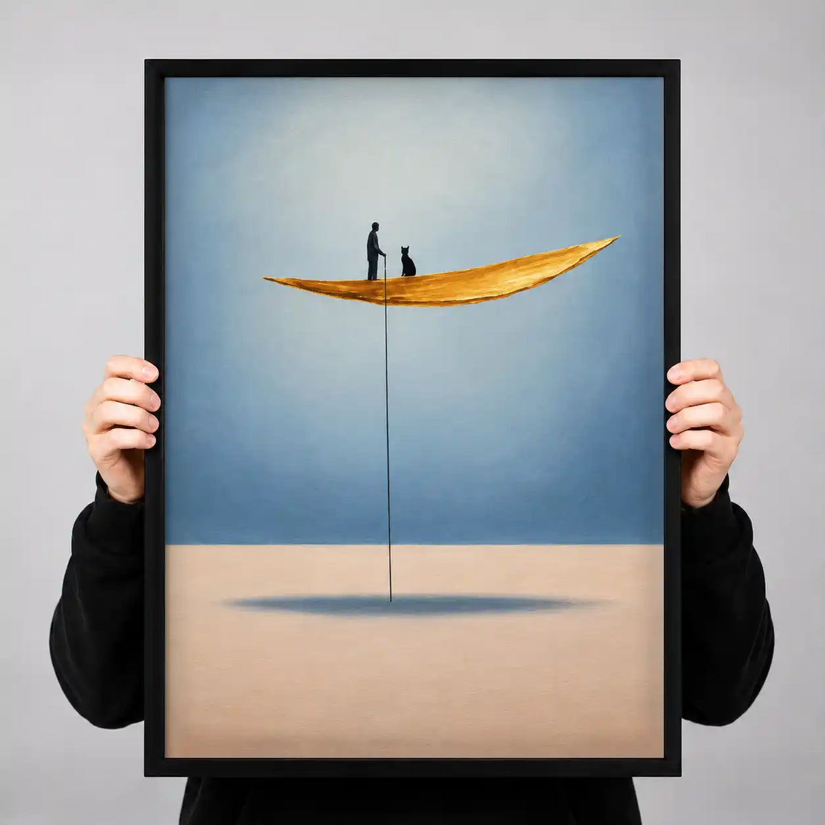 Tiny Couple On Floating Leaf Wall Art 3