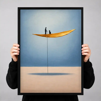 Tiny Couple On Floating Leaf Wall Art 3