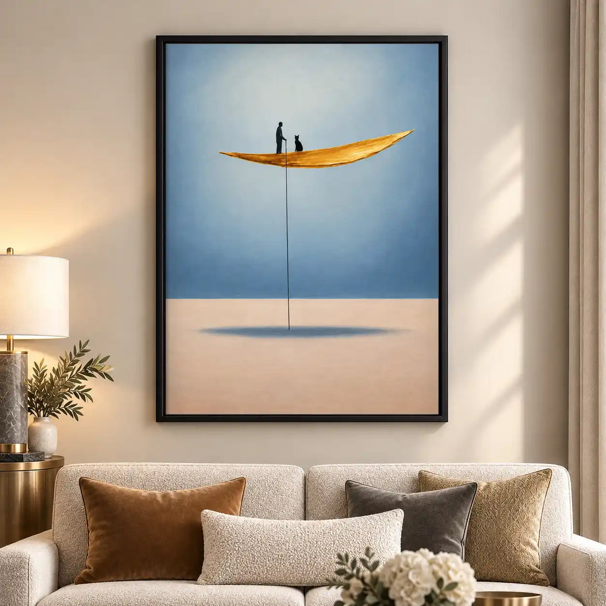 Tiny Couple On Floating Leaf Wall Art 5