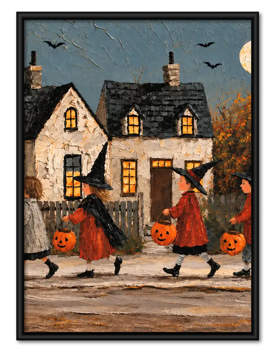 Trick Or Treat Village Parade Wall Art 1